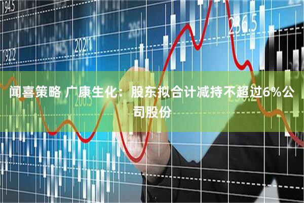闻喜策略 广康生化：股东拟合计减持不超过6%公司股份
