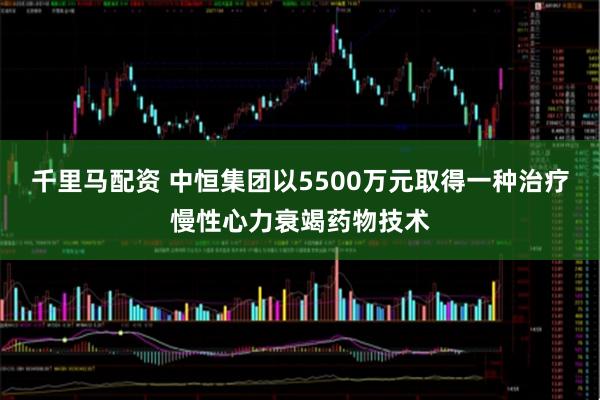 千里马配资 中恒集团以5500万元取得一种治疗慢性心力衰竭药物技术
