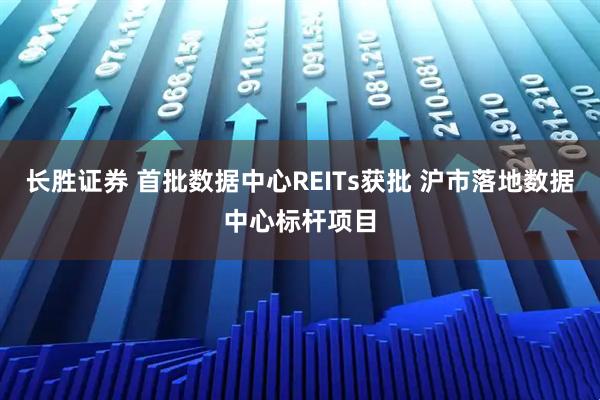 长胜证券 首批数据中心REITs获批 沪市落地数据中心标杆项目