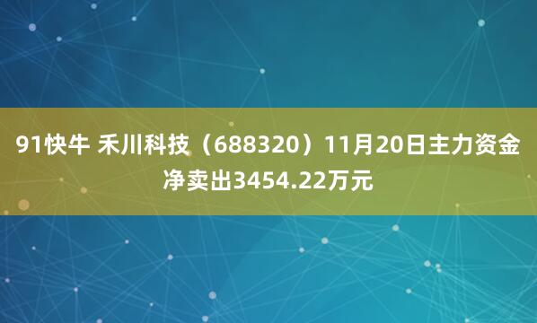 91快牛 禾川科技（688320）11月20日主力资金净卖出3454.22万元